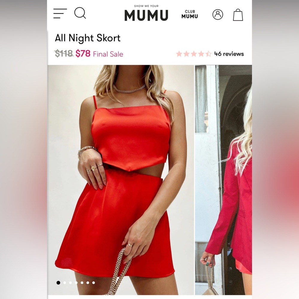 NWOT Show Me Your MuMu Skort